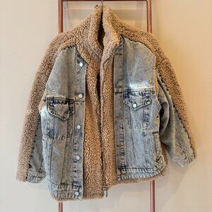 Anthropologie BLANKNYC  'Fuzzy Wuzzy' Denim Sherpa Jacket